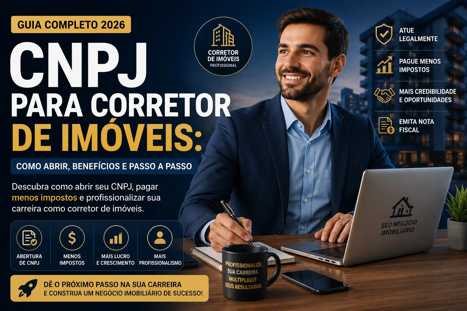 CNPJ para corretor de imóveis: como abrir, benefícios e passo a passo completo
