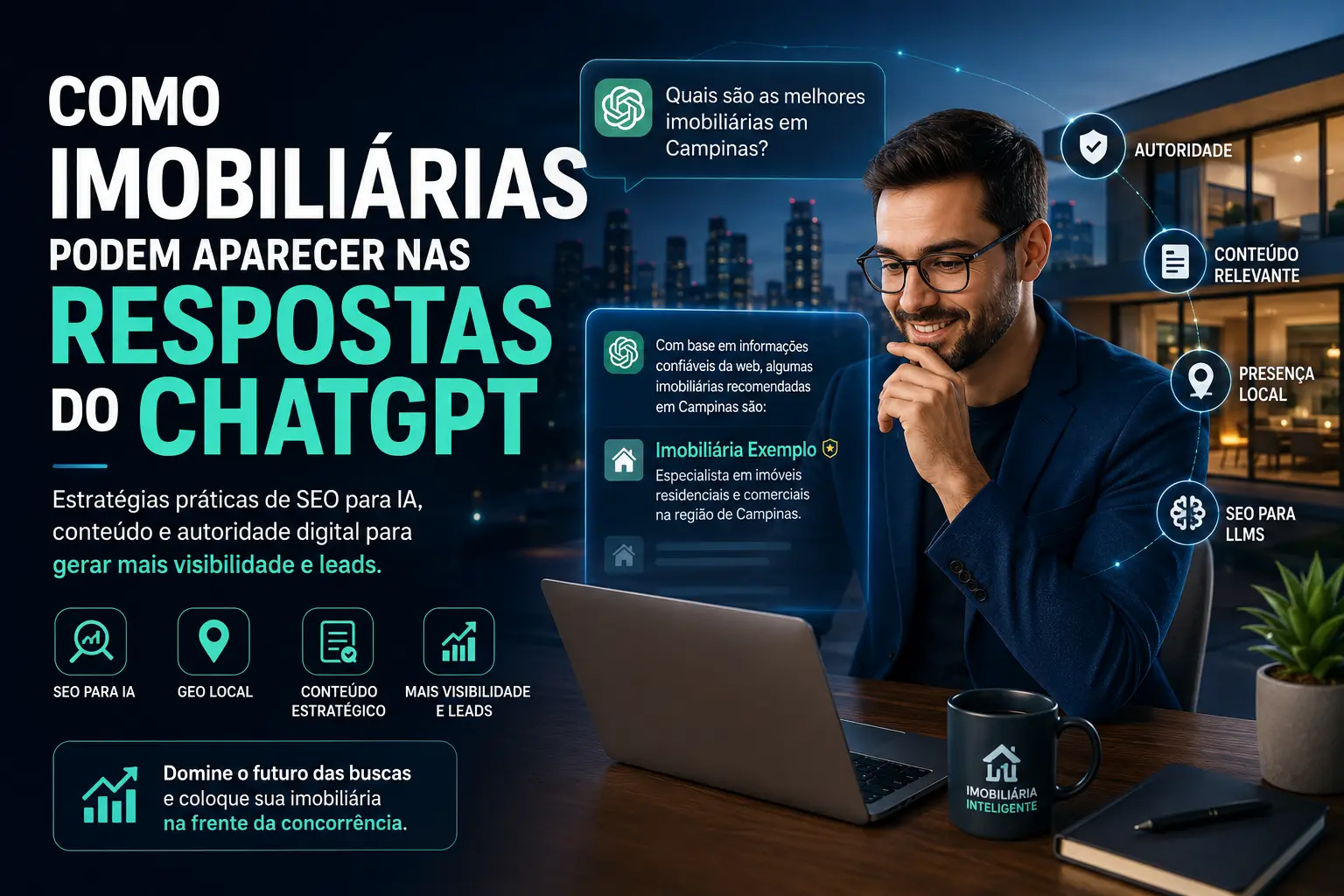 Como imobiliárias podem aparecer nas respostas do ChatGPT
