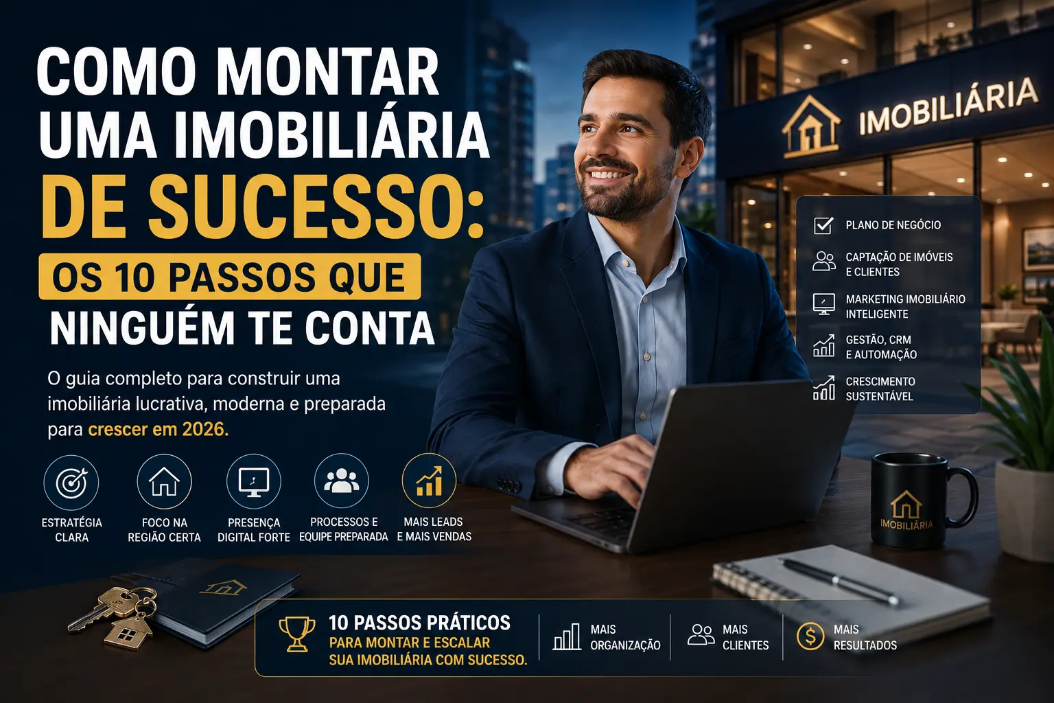 Como montar uma imobiliária de sucesso: os 10 passos que ninguém te conta