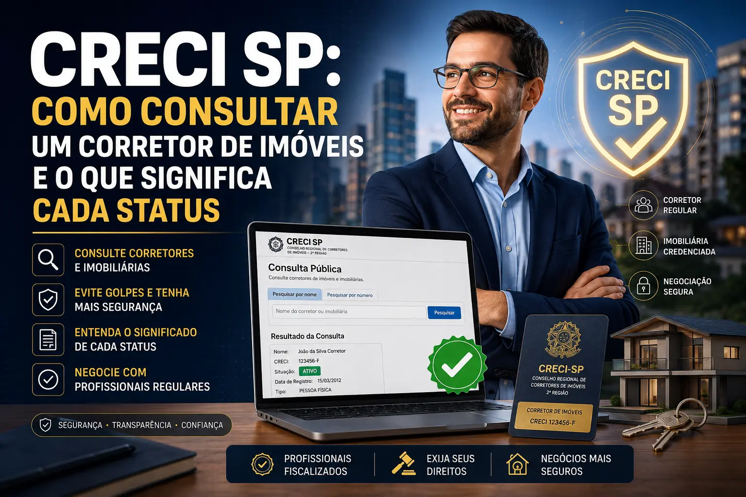 CRECI SP: como consultar um corretor de imóveis e o que significa cada status