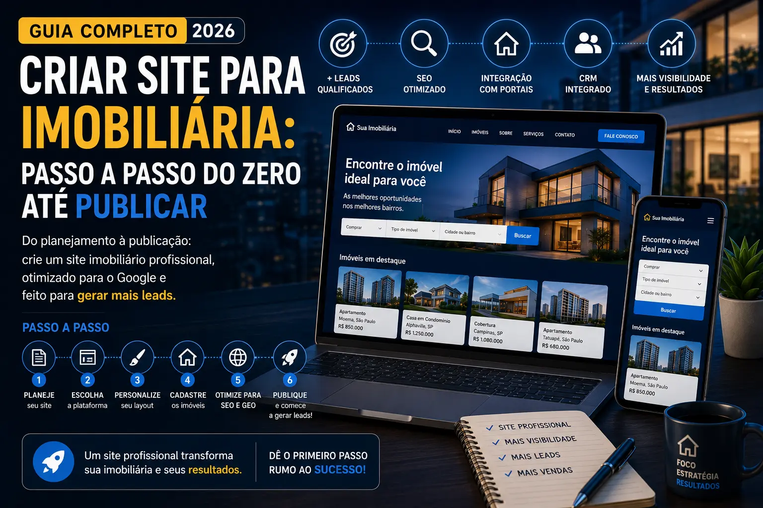Criar site para imobiliária: passo a passo do zero até publicar