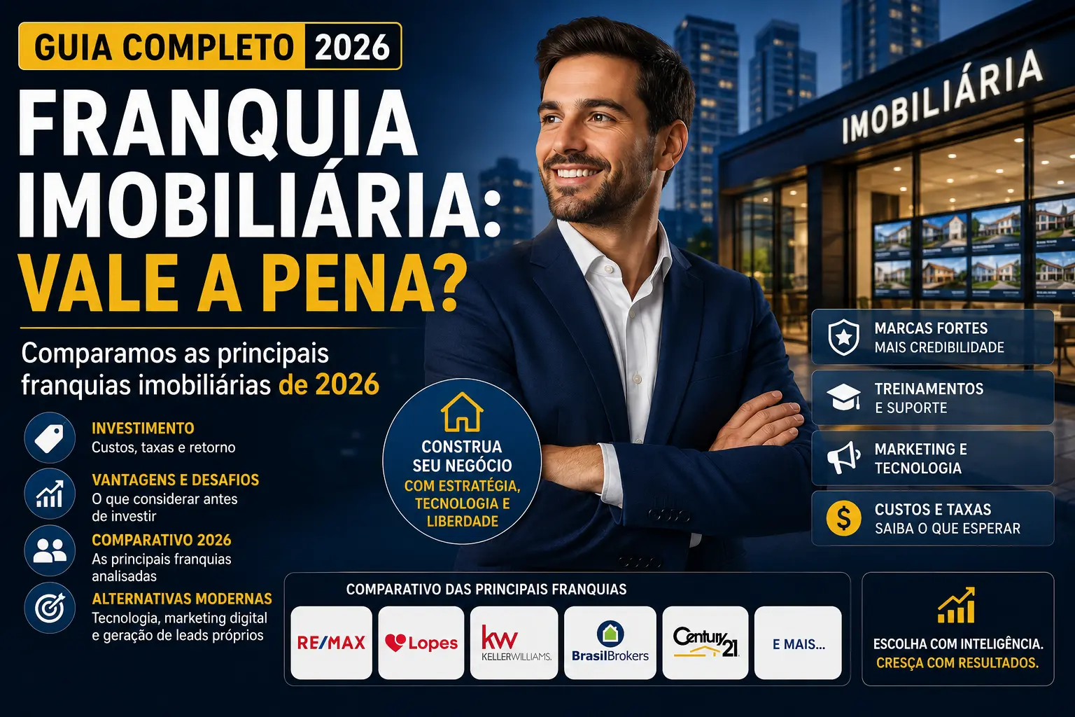 Franquia imobiliária: vale a pena? Comparamos as principais de 2026