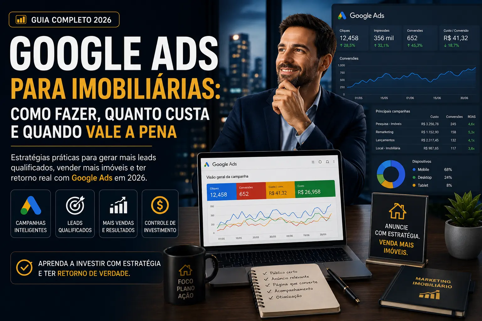Google Ads para imobiliárias: como fazer, quanto custa e quando vale a pena