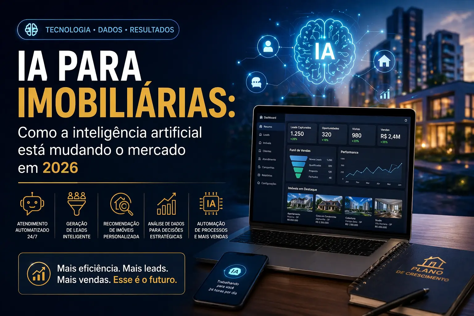 IA para imobiliárias: como a inteligência artificial está mudando o mercado em 2026