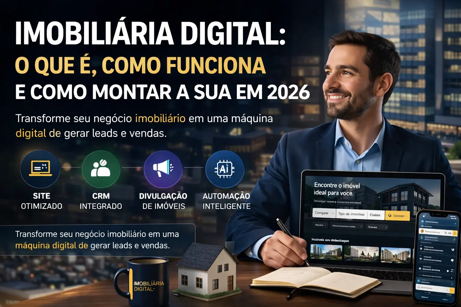Imobiliária digital: o que é, como funciona e como montar a sua em 2026