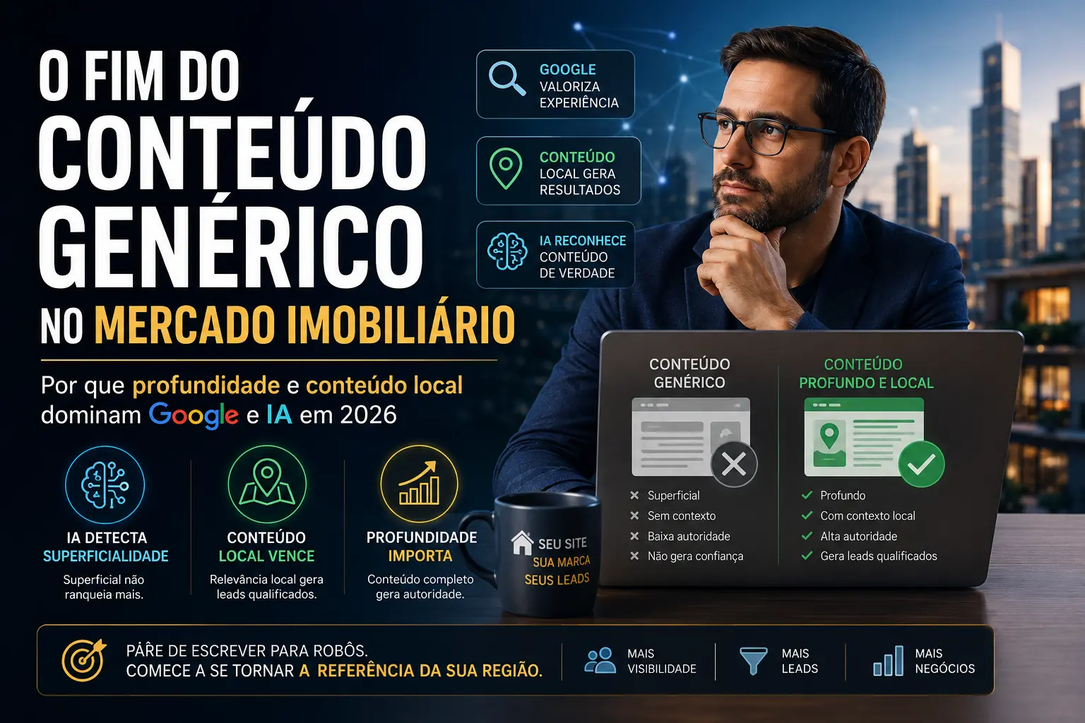 O fim do conteúdo genérico no mercado imobiliário