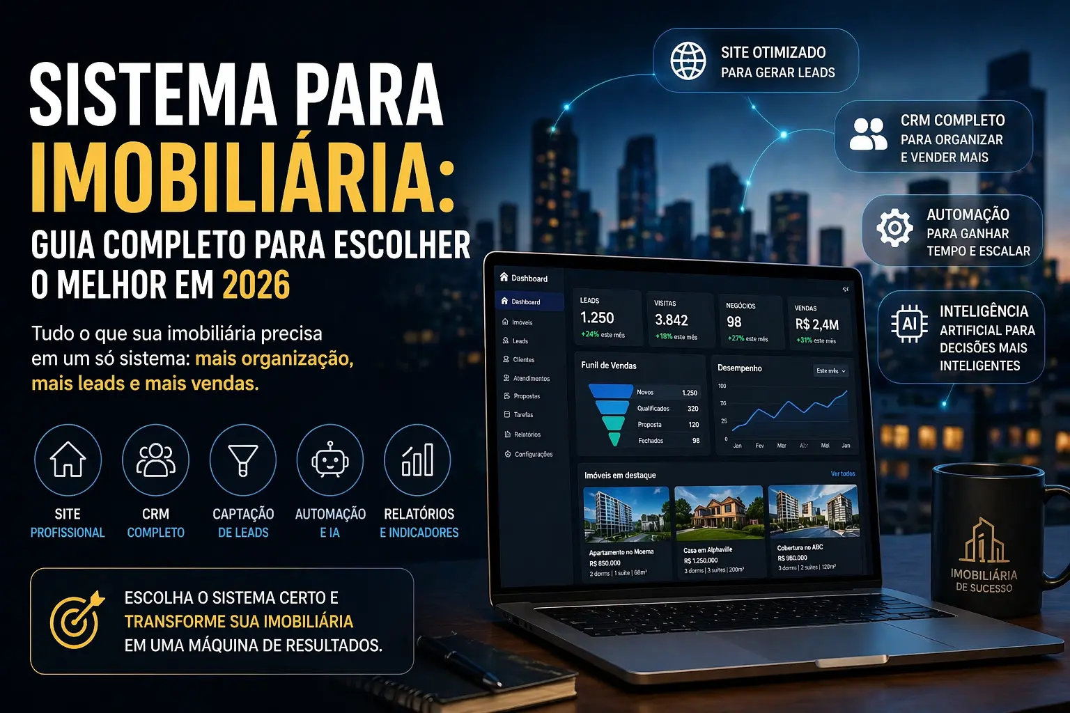Sistema para imobiliária: guia completo para escolher o melhor em 2026