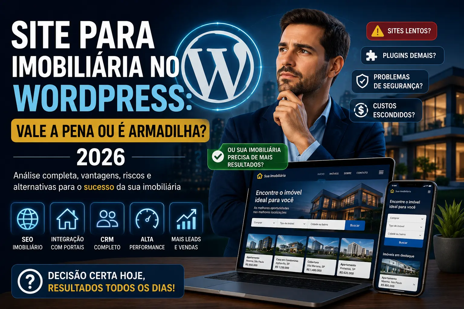 Site para imobiliária no WordPress: vale a pena ou é armadilha?