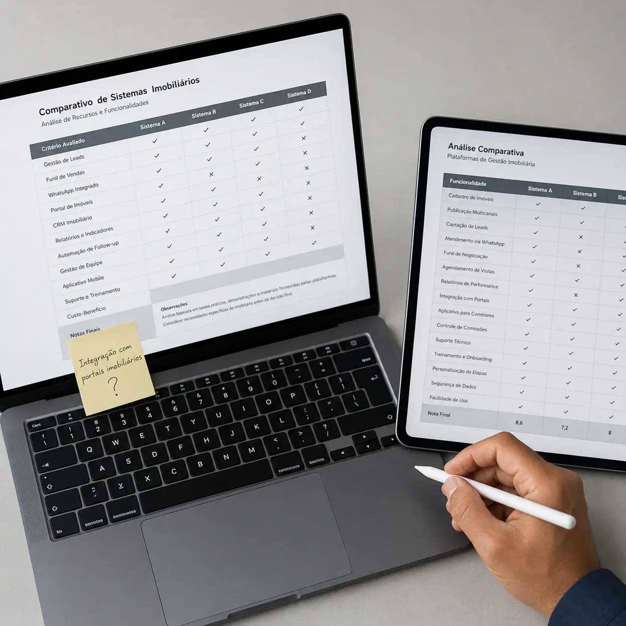 Comparativo de Sistemas Imobiliários 2026 - Website Imobiliário
