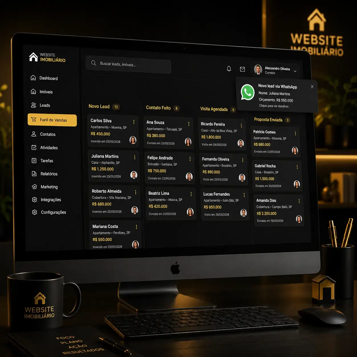 CRM Imobiliário para Imobiliárias e Corretores de Imóveis