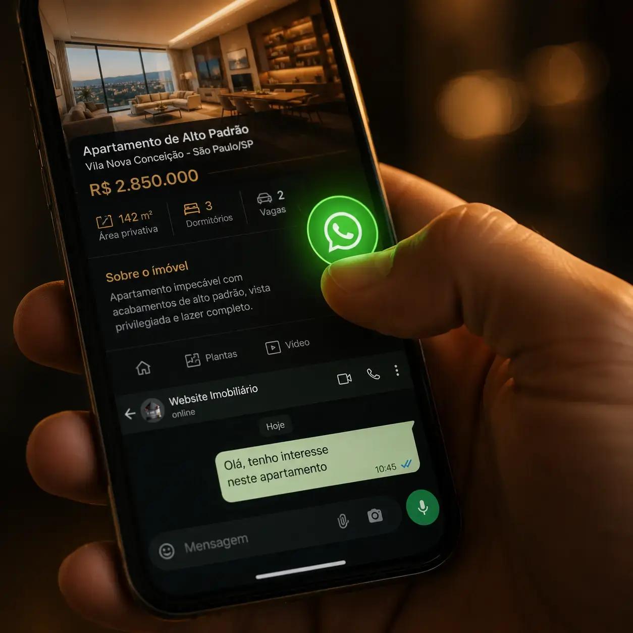 Site Imobiliário com WhatsApp
