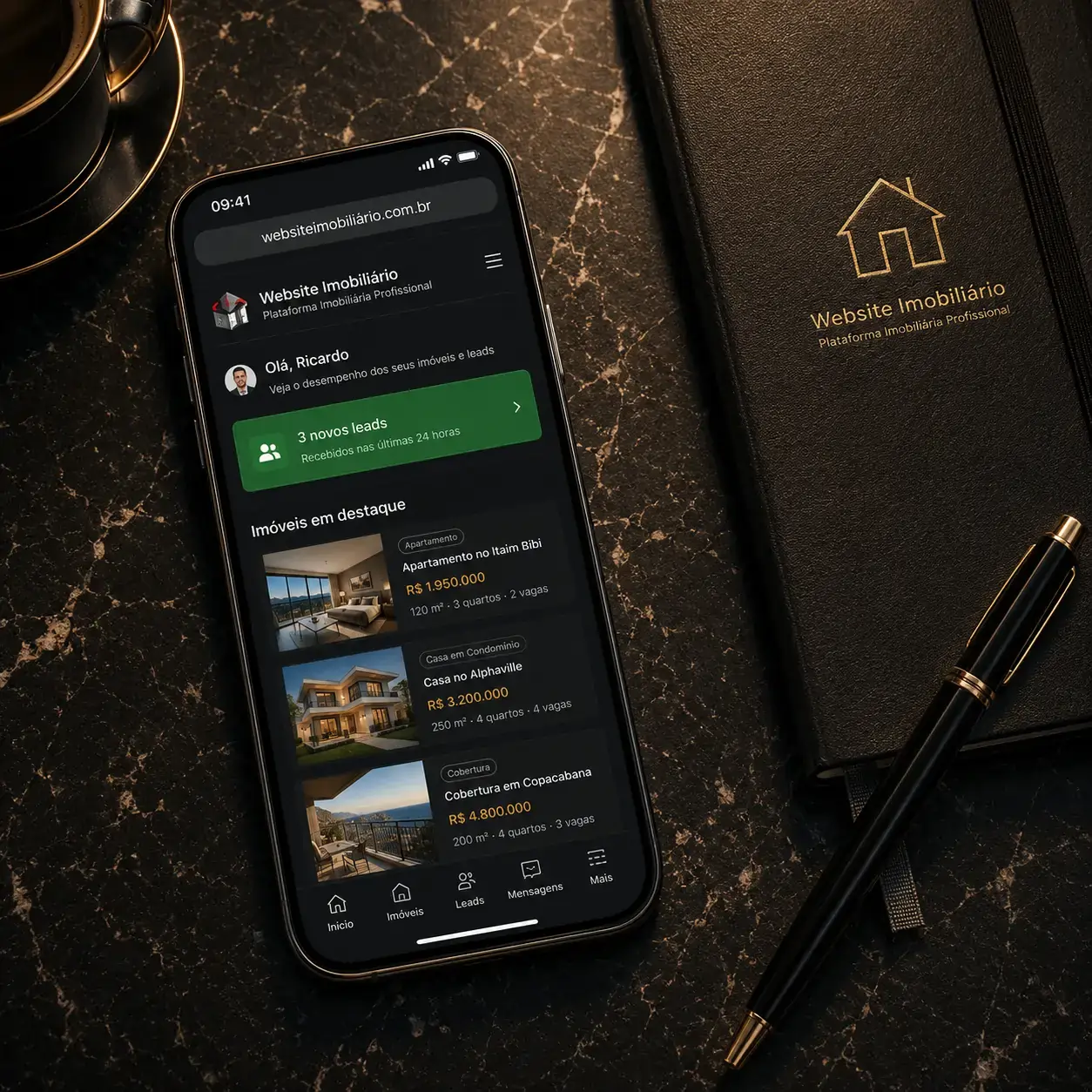 Site para corretor autônomo com leads no WhatsApp